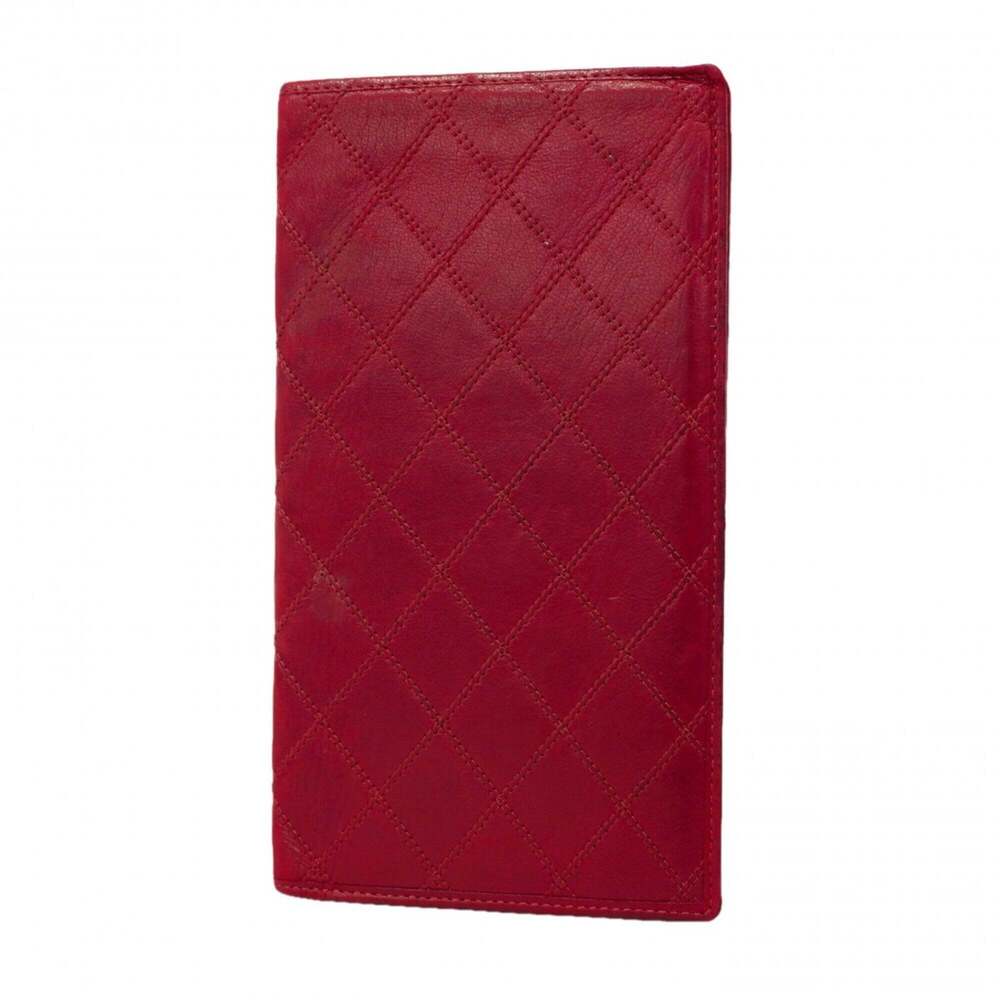 CHANEL Red Leather Wallet